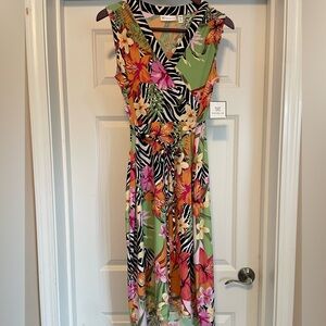 Rafaella Green and Orange High Low Dress